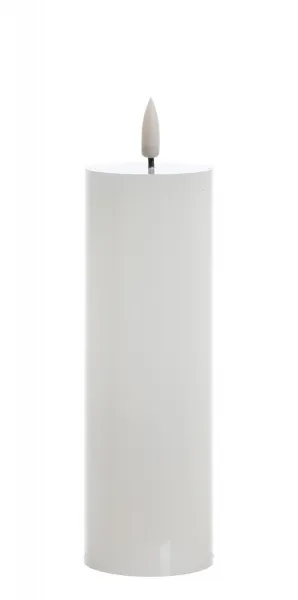 Mondex LED sviečka IDALIA 18 cm biela