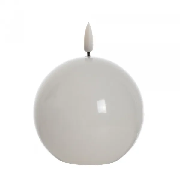 Mondex LED sviečka IDALIA BEAD 11 cm biela