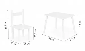ECOTOYS Detský set AMIE biely