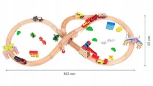 Drevené železničné koľaje pre batérie 74 prvkov