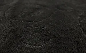 Kúpeľňový koberček Galaxy čierny, kruhy