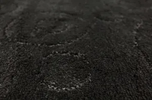Kúpeľňový koberček Galaxy čierny, kruhy