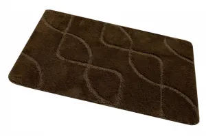 Kúpeľňový koberček Ivona hnedý, línie