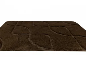 Kúpeľňový koberček Ivona hnedý, línie