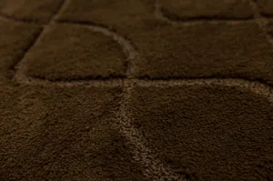 Kúpeľňový koberček Ivona hnedý, línie