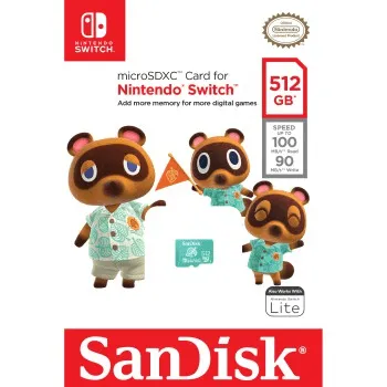 Sandisk Nintendo Switch micro SDXC 512 GB 100 MB/s A1 C10 V30 UHS-1 U4 85235110