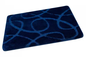 Kúpeľňový koberček Kobe Navy granátový, línie