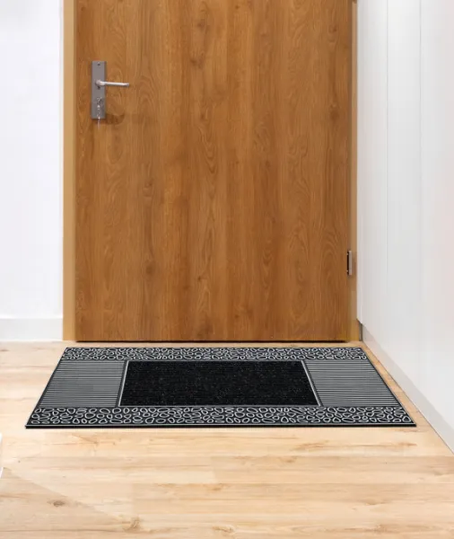 Rohožka BH 806 kamene / čierna, strieborná