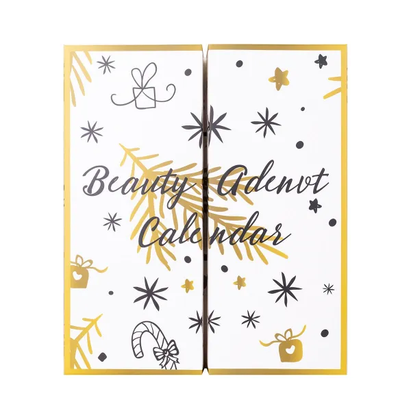 Accentra Advent Beauty Calendar GOLD 24 Days Adventný kalendár s 24 kozmetickými doplnkami a produktmi pre ženy