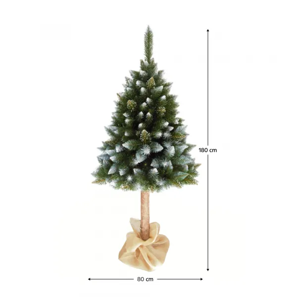 Vianočný stromček na pníku, posnežený, 180 cm, CHRISTEE 7