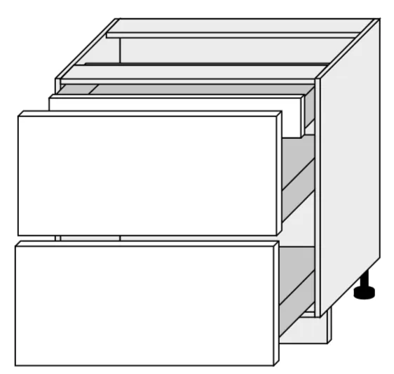 ArtExt Kuchynská skrinka spodná, D2A/80/1A Quantum Farba korpusu: Grey