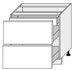 ArtExt Kuchynská skrinka spodná, D2A/80/1A Quantum Farba korpusu: Grey