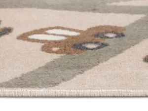 Hanse Home Collection koberce Detský koberček Adventures 105972 Cream Brown Grey - 120x170 cm