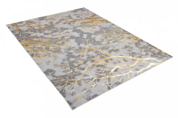 JednoduchýmodernýkoberecsivejfarbysozlatýmmotívomŠírka:80cm|Dĺžka:150cm56541_115448