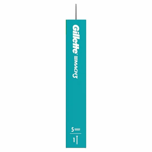 Gillette Mach3 Holiaci Strojček pre Mužov, 1 Holiaci Strojček, 5 Náhradných Holiacich Hlavíc