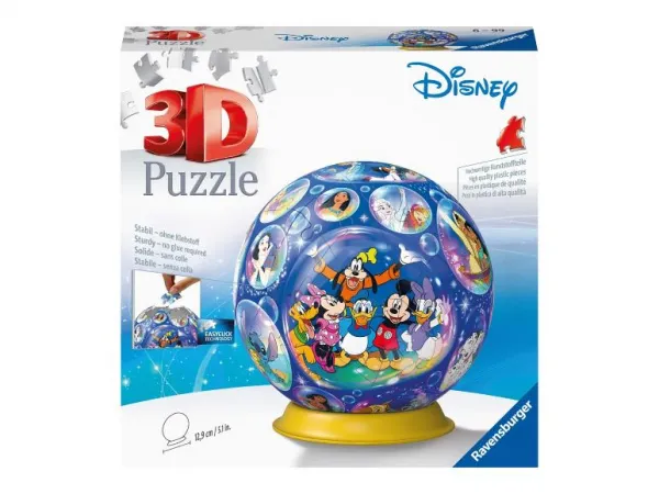Ravensburger Puzzle guľa 3D, Ø 19 cm (Disney postavičky)