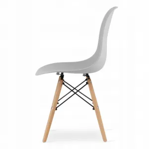 Okrúhly stolový set TODI 80cm biely + 3 stoličky OSAKA sivé