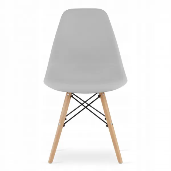 Okrúhly stolový set TODI 80cm biely + 3 stoličky OSAKA sivé