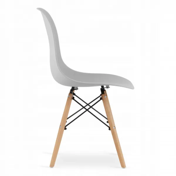 Okrúhly stolový set TODI 80cm biely + 3 stoličky OSAKA sivé