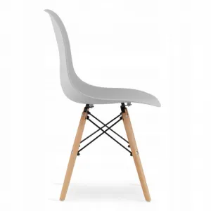 Okrúhly stolový set TODI 80cm biely + 3 stoličky OSAKA sivé