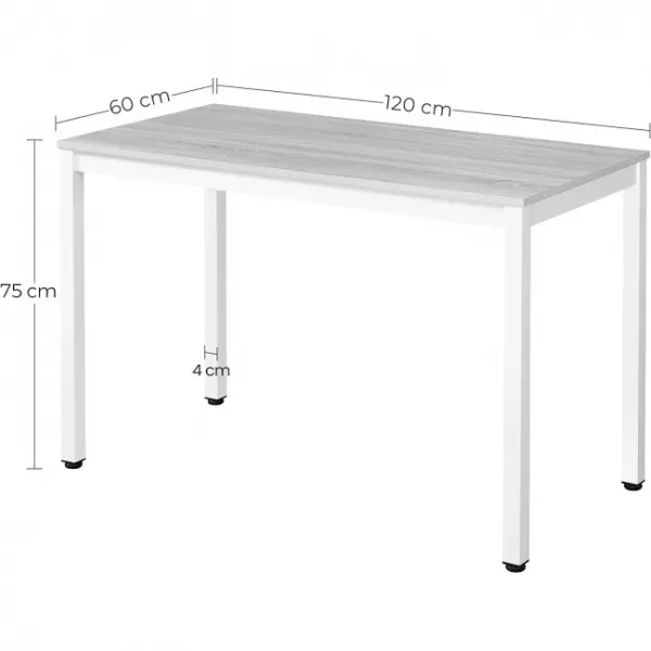 Stôl TESSA 120cm x 60cm - rustikálny / čierne nohy 9403 20 80 00
