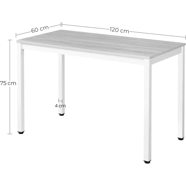 Stôl TESSA 120cm x 60cm - rustikálny / čierne nohy 9403 20 80 00