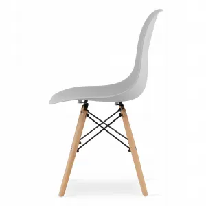 Okrúhly stolový set TODI 80cm biely + 3 stoličky OSAKA sivé