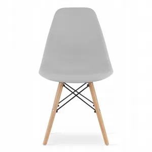 Okrúhly stolový set TODI 80cm biely + 3 stoličky OSAKA sivé