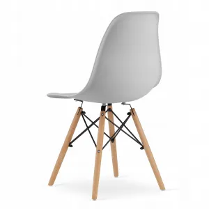 Okrúhly stolový set TODI 80cm biely + 3 stoličky OSAKA sivé