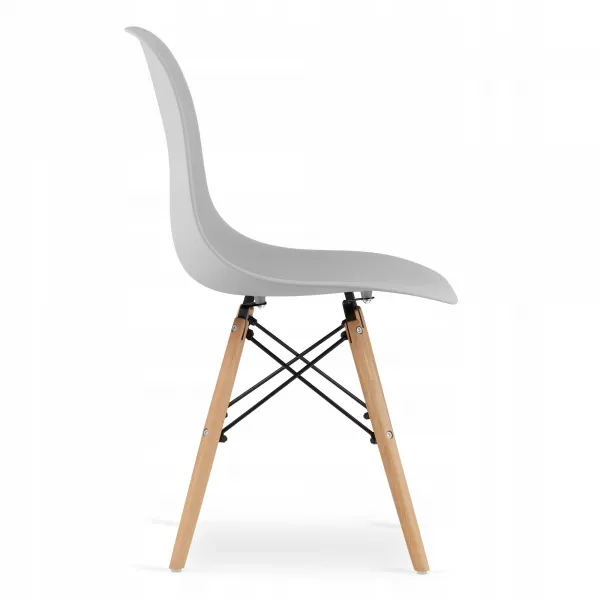 Okrúhly stolový set TODI 80cm biely + 3 stoličky OSAKA sivé
