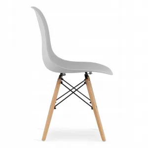 Okrúhly stolový set TODI 80cm biely + 3 stoličky OSAKA sivé