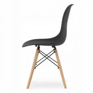Set štvorcový stôl 80x80 dub sonoma + 4 stoličky OSAKA čierna