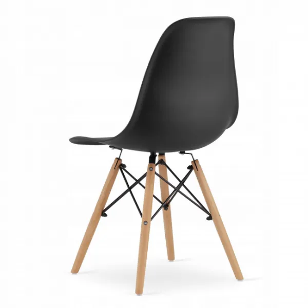 Set štvorcový stôl 80x80 dub sonoma + 4 stoličky OSAKA čierna