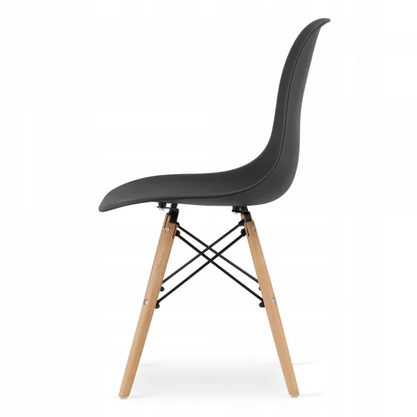Set štvorcový stôl 80x80 dub sonoma + 4 stoličky OSAKA čierna