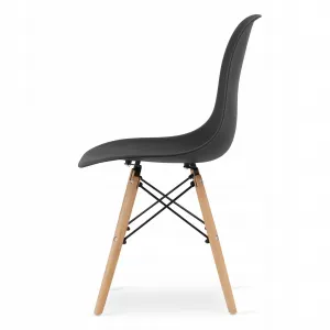 Set štvorcový stôl 80x80 dub sonoma + 4 stoličky OSAKA čierna