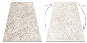 Koberec DUKE 51550 béžový / krémový, károvaný / strapce