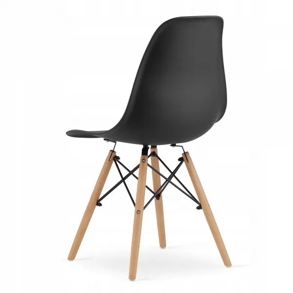 Set štvorcový stôl 80x80 dub sonoma + 4 stoličky OSAKA čierna