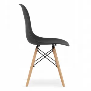 Set štvorcový stôl 80x80 dub sonoma + 4 stoličky OSAKA čierna