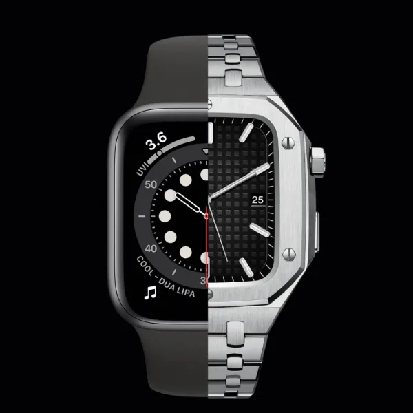 Innocent Extravagance Stainless Steel Apple Watch 45mm Case - Silver
