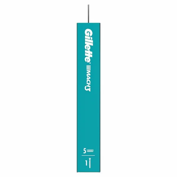 Gillette Mach3 Holiaci Strojček pre Mužov, 1 Holiaci Strojček, 5 Náhradných Holiacich Hlavíc