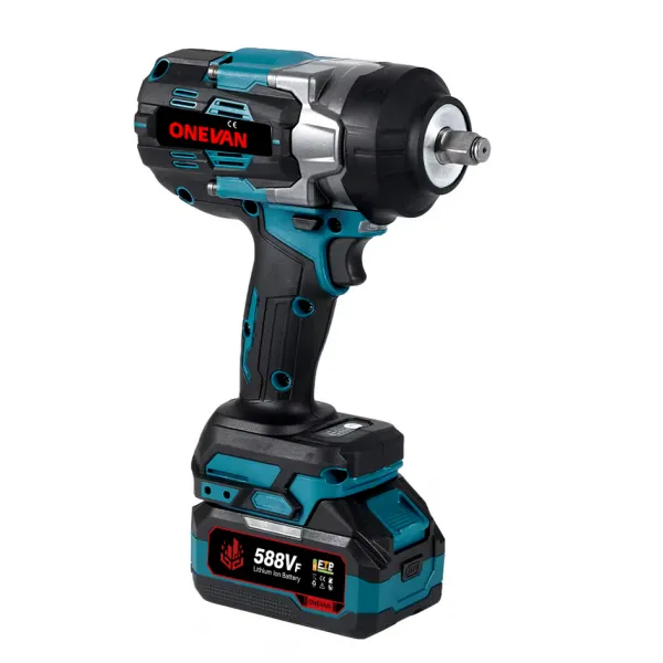 ONEVAN 2800N.M 2800W bezuhlíkový elektrický rázový uťahovák 1/2" palcový vhodný pre batériu Makita 18V + 10 ks gola sada v cene, kufor
