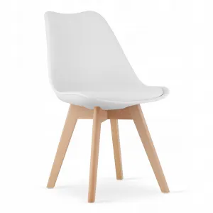 Okrúhly stolový set TODI 60 cm biely + 2 stoličky MARK biely