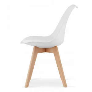 Okrúhly stolový set TODI 60 cm biely + 2 stoličky MARK biely