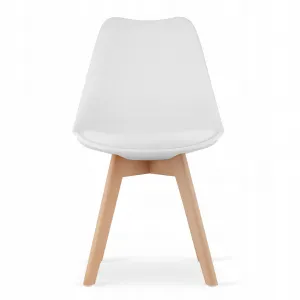 Okrúhly stolový set TODI 60 cm biely + 2 stoličky MARK biely