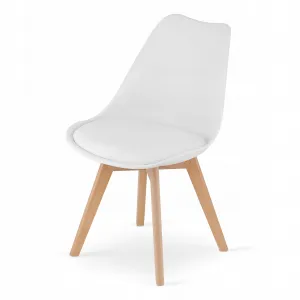 Okrúhly stolový set TODI 60 cm biely + 2 stoličky MARK biely