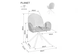 Signal Jedálenská stolička PLANET RAVEN | svetlá sivá