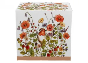 DekorStyle Porcelánový hrnek s infuzérem WILD BIRDS ml bílý