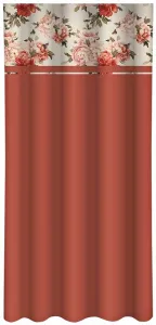 ElegantnýoranžovýzávesspotlačoufarebnýchkvetovŠírka:160cm|Dĺžka:250cm