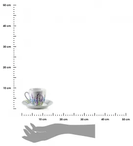 Affekdesign Sada 6 ks šálků s podšálkem Joy 250 ml fialová/modrá