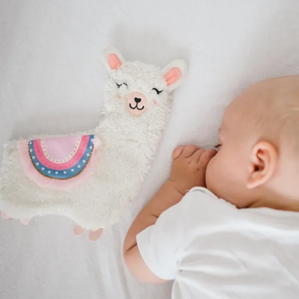 BABYONO Hračka maznáčik Lama Lulu ružová 0m+